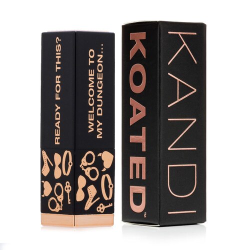 An image of the Dark Desires Welcome to the Dungeon lipstick tube and Kandi Koated box